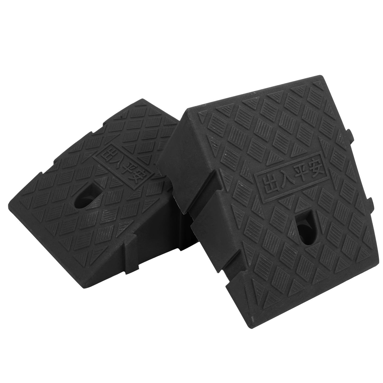 Rampas de Umbral Negras 2 Piezas para Vehículos y Equipos de Movilidad, Material PP Resistente para Subir Escaleras y Acceso Fácil para Adultos Mayores
