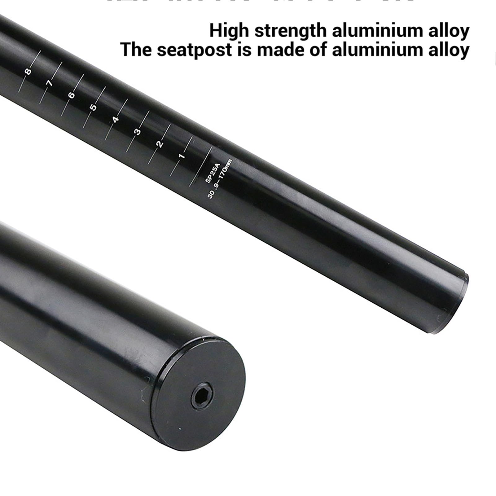 Sztyca siodełka rowerowego z zawieszeniem, sterowanie ręczne, średnica 31,6 mm, skok 125 mm, amortyzator ze stopu aluminium, do jazdy górskiej i szosowej