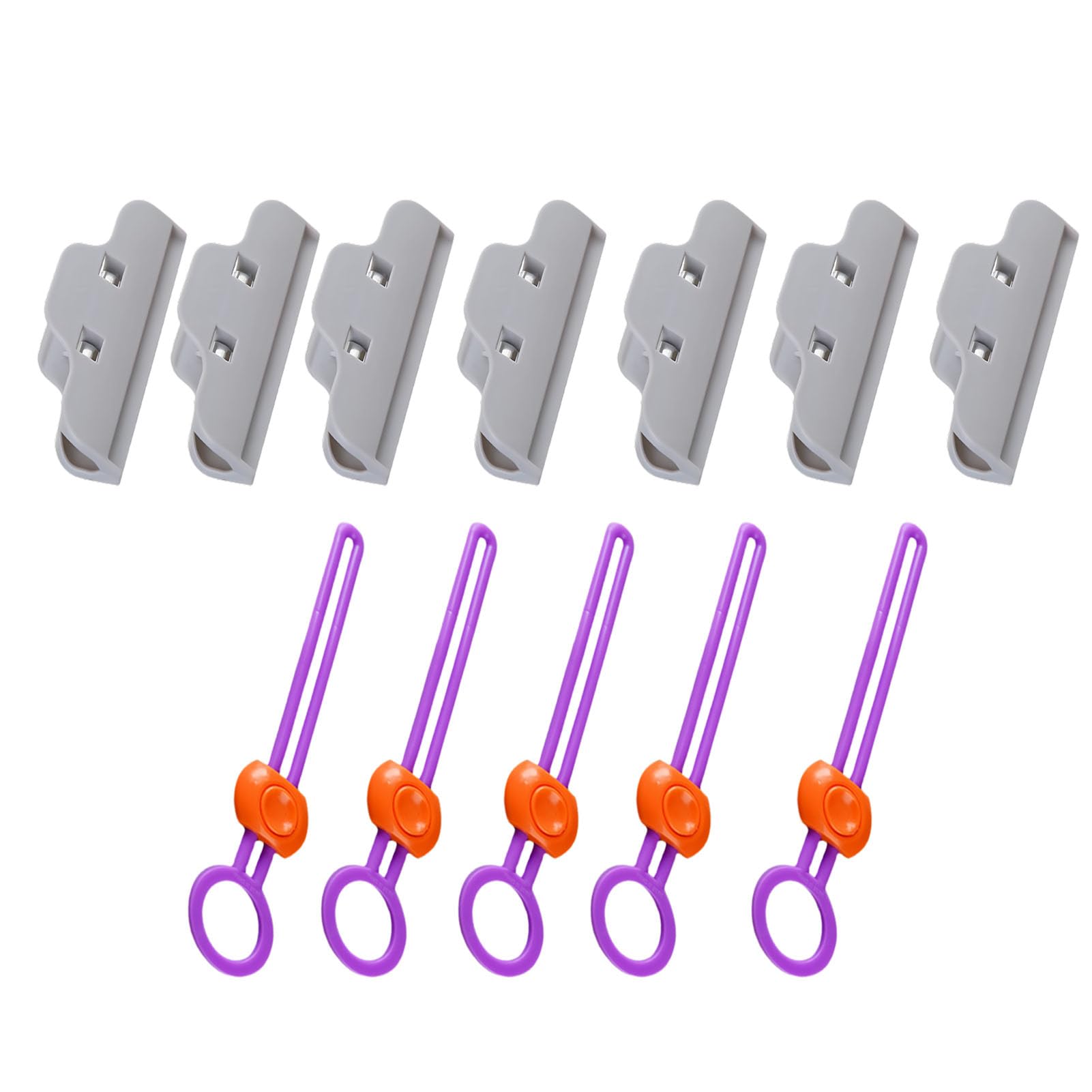 12-Pack Durable Bag Clips for Chips & Pet Food | Non-Slip Gripstick Sealer Clips by ENBRWAS
