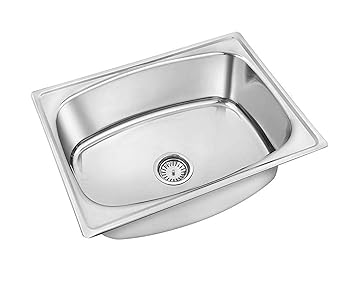 ROYAL AAKRITI A R International Present Stainless Steel Kitchen/Hotel Sink with S S Coupling (Matte Finish)