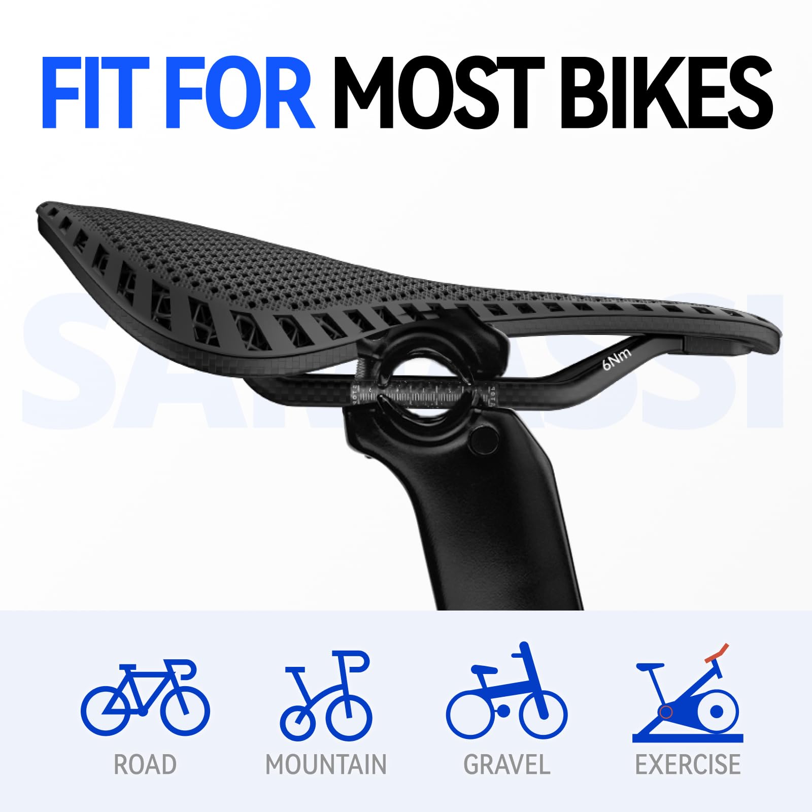 Amazon | Samassi (サマッシ) バイクシート 3Dプリント自転車サドル