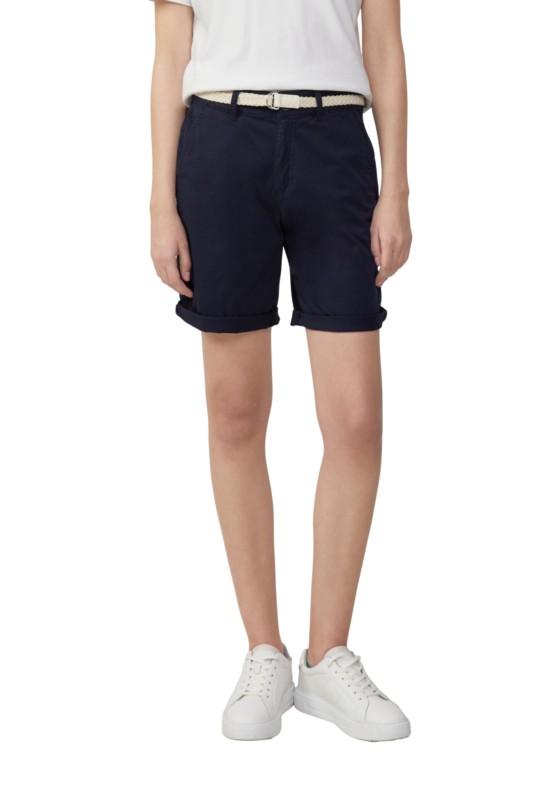 s.Oliver Women's Chino Bermuda Shorts with Belt, 5959, 14