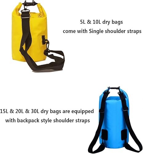 Miniatura 2 de Bycc Bynn Bolsa seca impermeable de 5L10L15L20L30L, saco de compresión seca mantiene el equipo seco para kayak, canotaje, rafting, pesca y