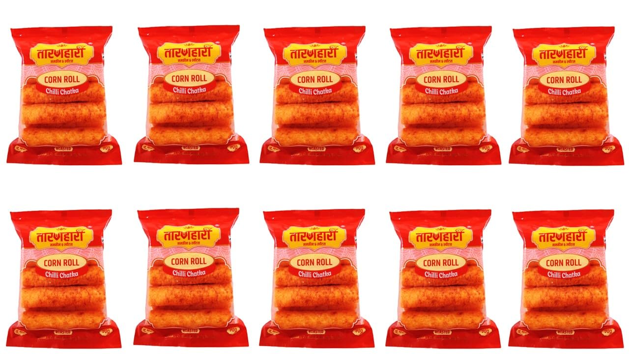 Corn Roll Chilli Chatka | Corn Puff | Spicy Corn Rolls for Anytime Snacking Combo (pack of 10)-picture-10