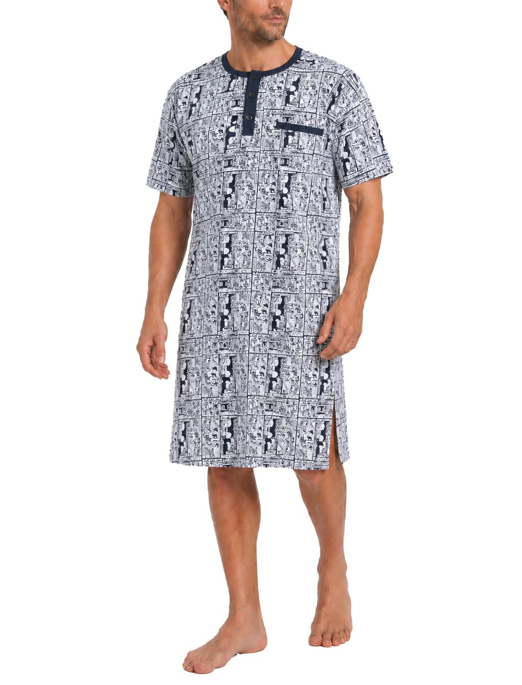sesto senso Camisón de manga corta para hombre