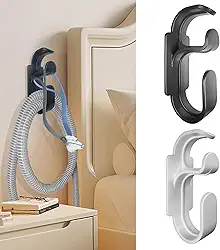 Gancho Cpap para manter a mangueira Cpap e a máscara Cpap secos e limpos, gancho organizador para máscaras Cpap e tubo Cpap. O suporte Cpap evita emaranhados na mangueira Cpap, suprimentos Cpap que