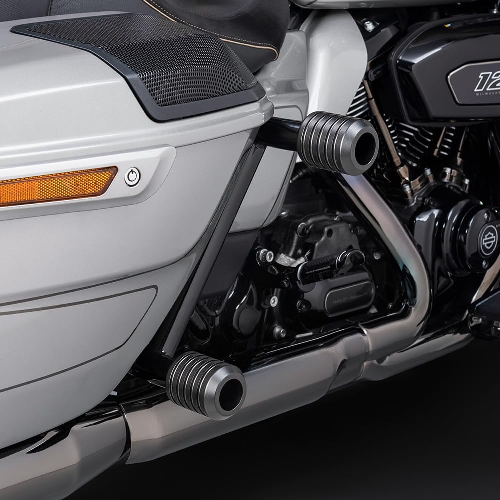 Advanblack Protek Rear Performance Crash Bar Saddlebags Guards Compatible with 2014-2026 Harley Touring Street Glide Road Glide (Black CNC)