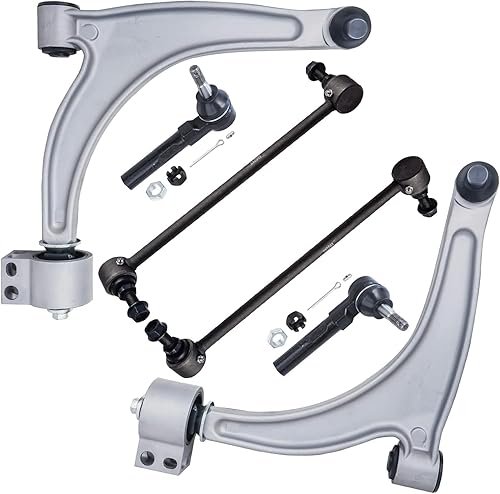 Detroit Axle - Kit de brazos de control delantero de 6 piezas para Chevy Malibu Saturn Aura Pontiac G6 2 brazos de control inferiores, 2 barras
