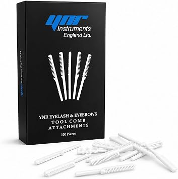 YNR 100Pcs Eyelash Brush and Eyelash Comb Set - Disposable Mascara Wands, Lash Extension Separator Applicators, Eyelash Spoolie Brushes for Lash Lifting, Grafting & Eyelash Extension Care