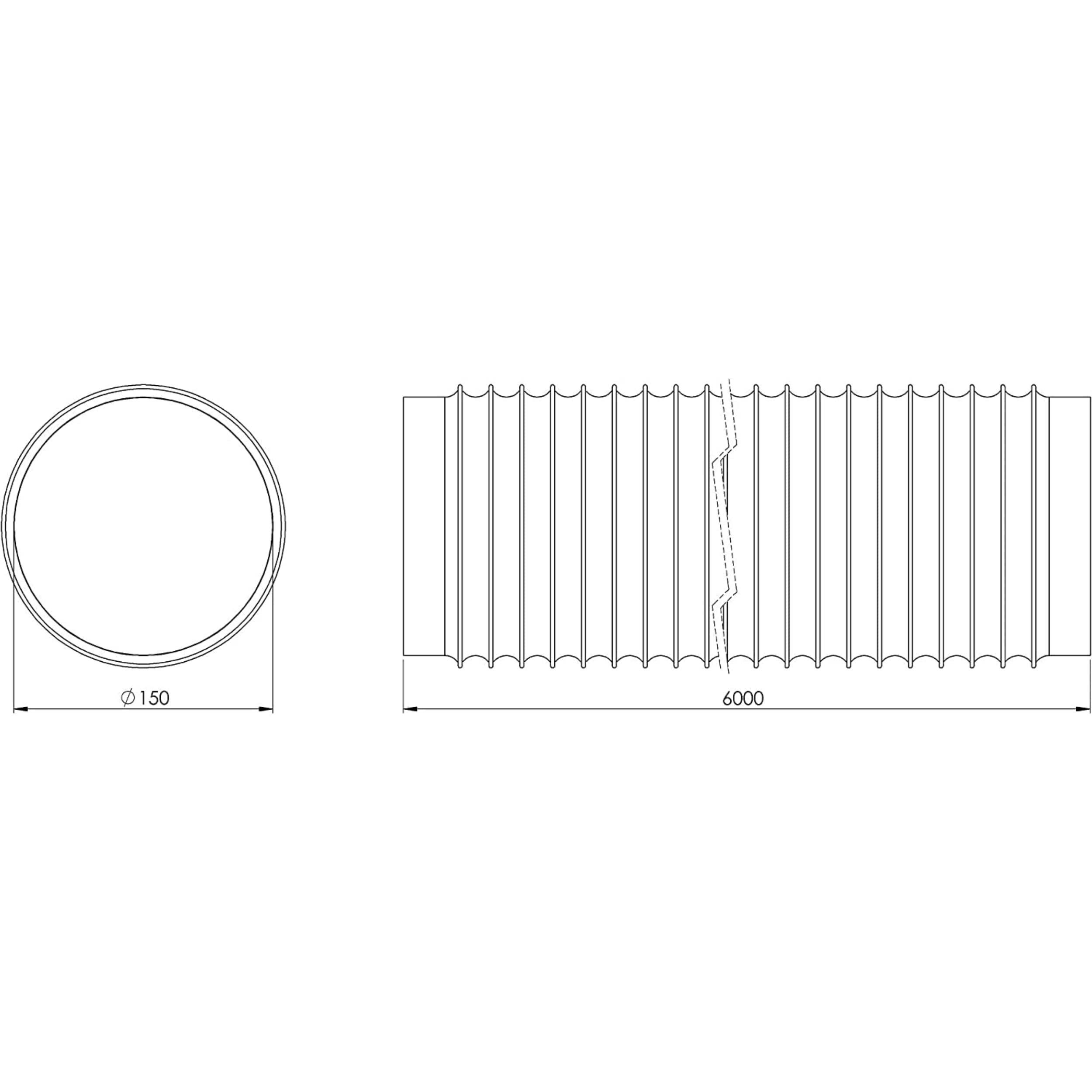 Tubo Flessibile Aria Condizionata 150mm X 6m - PVC, Per Climatizzatori Portatili - Foto 12