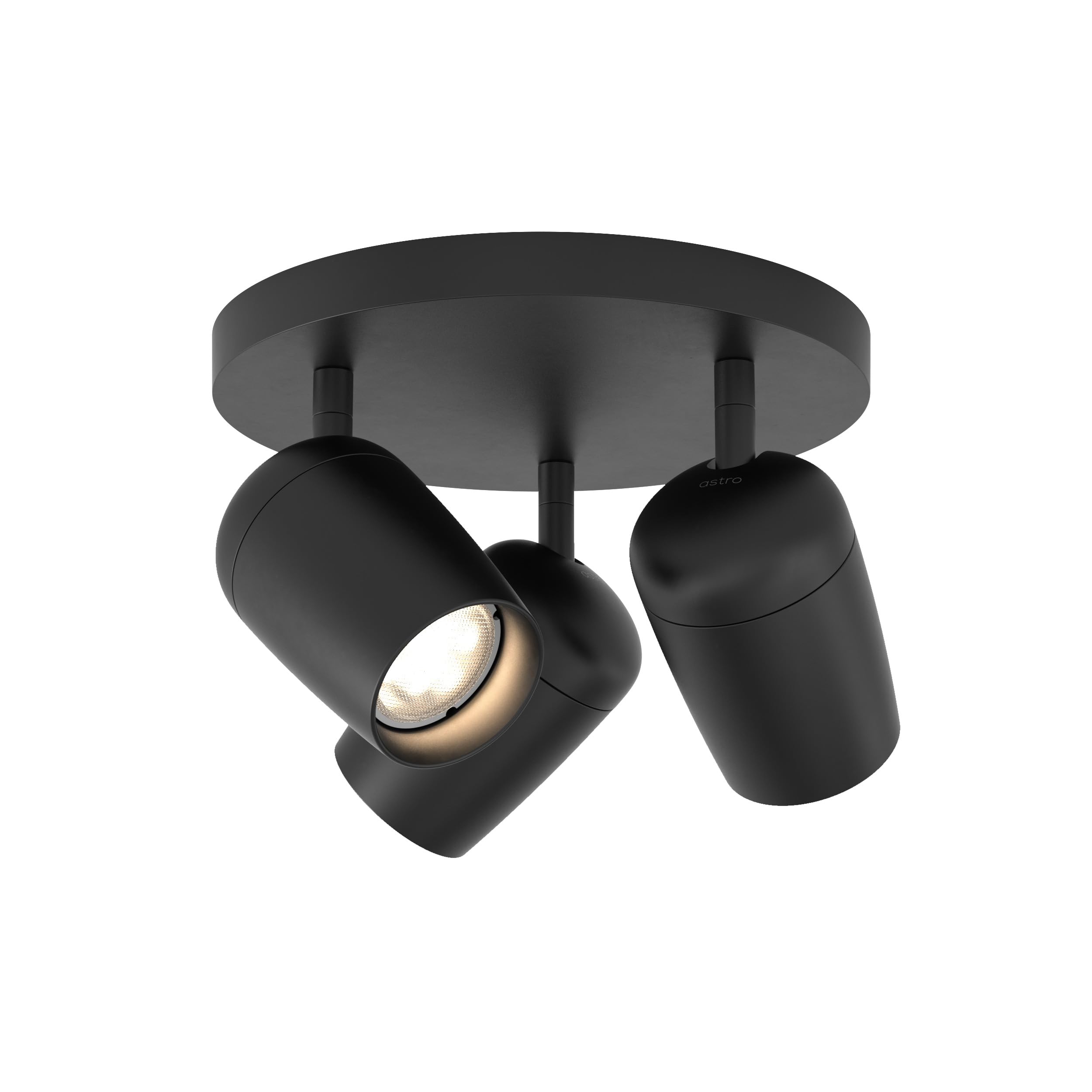 Astro Koto Triple Round Dimmable Indoor Spotlight (Matt Black), GU10 LED Lamp, Designed in Britain - 1478005-3 Years Guarantee