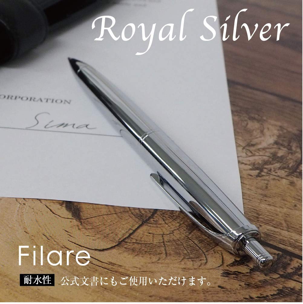 ゼブラ　ロイヤルシルバー Amazon | ゼブラ 油性ボールペン フィラーレ ノック式 ロイヤル