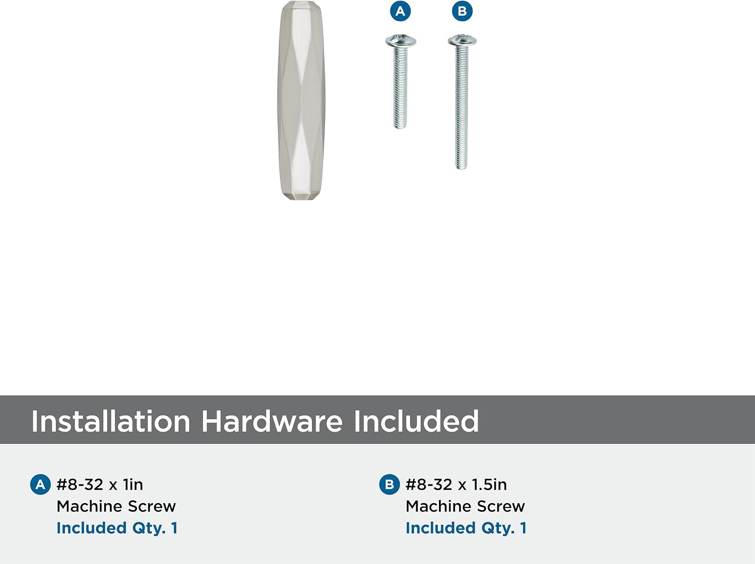 Amerock | Cabinet Knob | Satin Nickel | 2-1/2 inch (64 mm) Length | St. Vincent | 1 Pack | Drawer Knob | Cabinet Hardware
