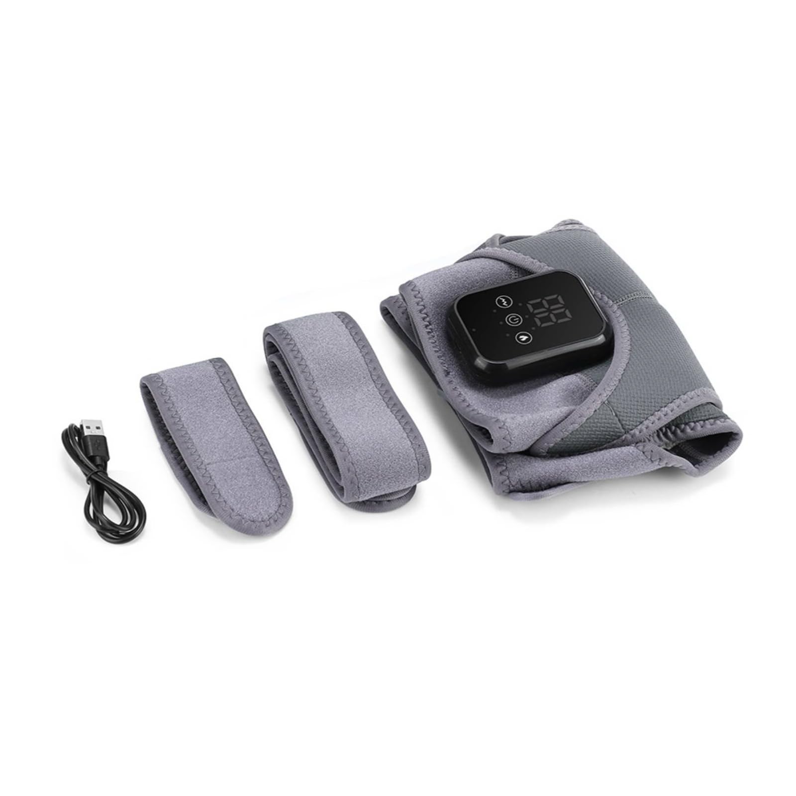Hombrera Recargable por USB Ajustable, Gris, Versión En Inglés