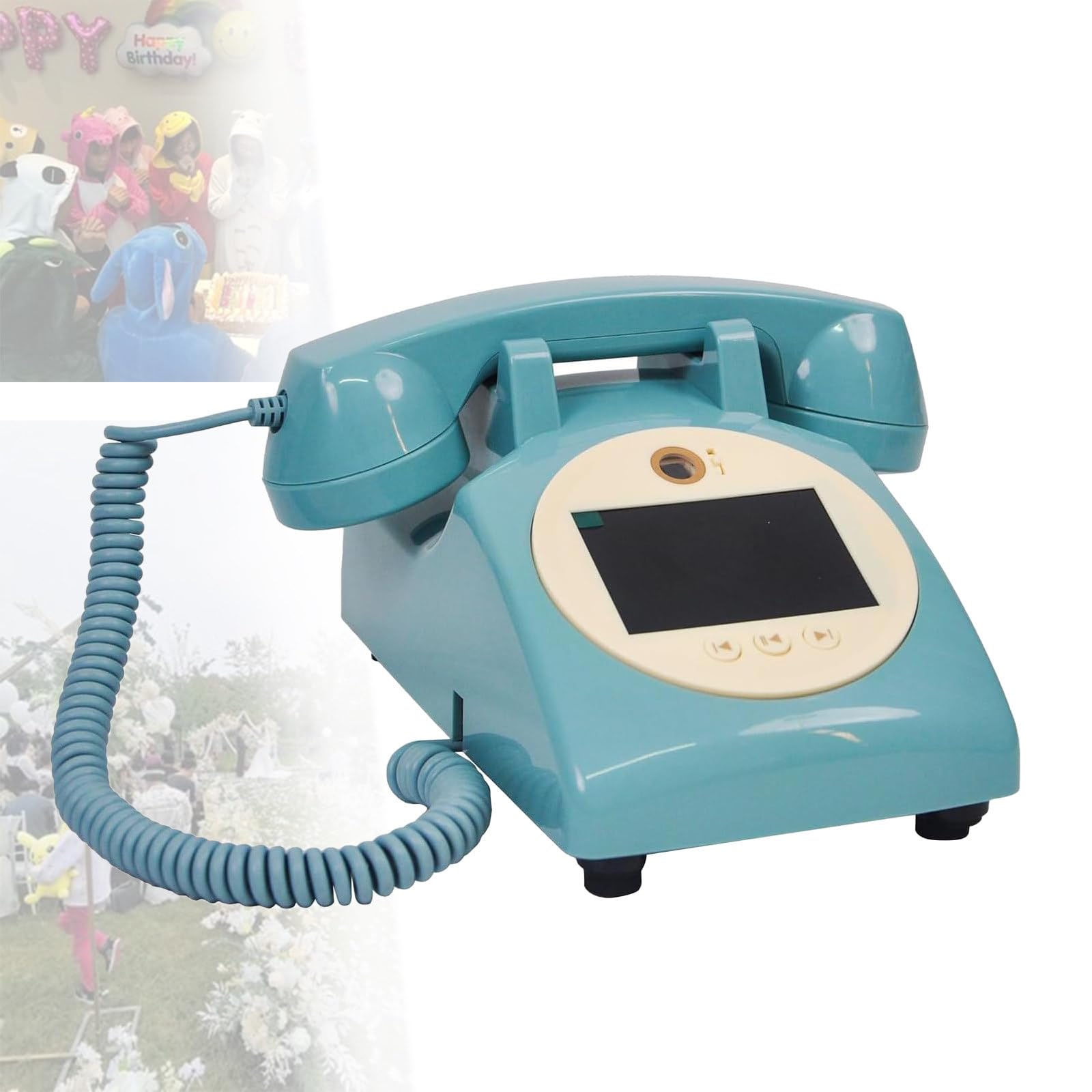 Audiolibro De Visitas Para Bodas,Libro De Visitas TelefóNico, Grabe Mensajes De Audio Personalizados Con El Libro De Visitas,Divertidos Compromisos,Aniversarios,Baby Showers,Blue-128GB