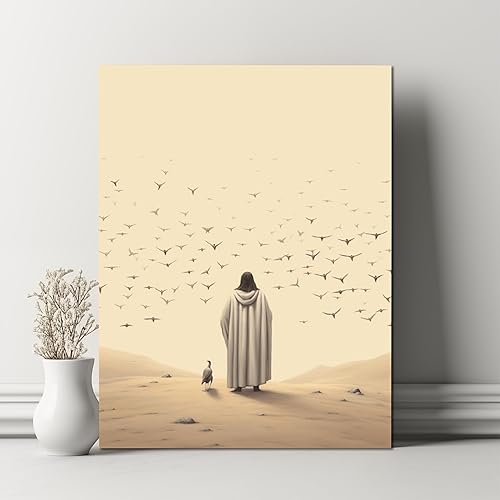 Vista 90 de Arte de pared de Jesús y el niño, póster minimalista bohemio cristiano, lienzo para pared, imagen abstracta de Jesús, arte cristiano religioso Jesús