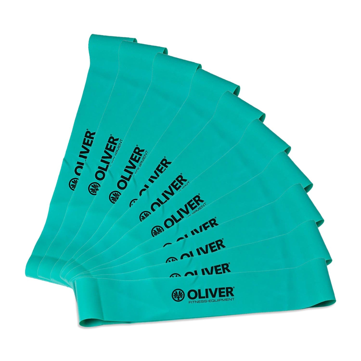 Oliver Rubber-O Fitnessband – Resistance Band aus 100% Latex – in verschiedenen Stückzahlen – 5 Widerstandsstufen – Ideal für Krafttraining, Reha, Yoga & Pilates