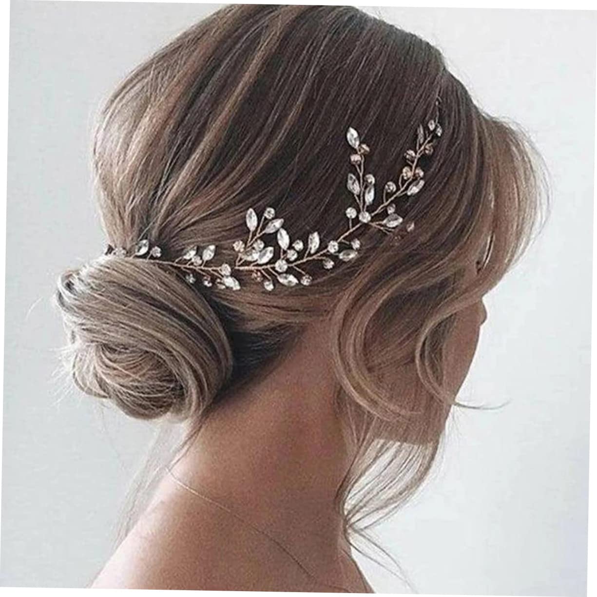 FRCOLOR 4 Piezas De Tocado De Novia Con Elegantes Diamantes De Imitación Para El Cabello Para Bodas Para Damas De Honor Y Damas De Honor.