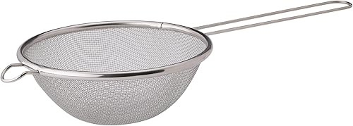 HIC Kitchen Colador de malla fina con mango auxiliar, acero inoxidable 188, 6 pulgadas