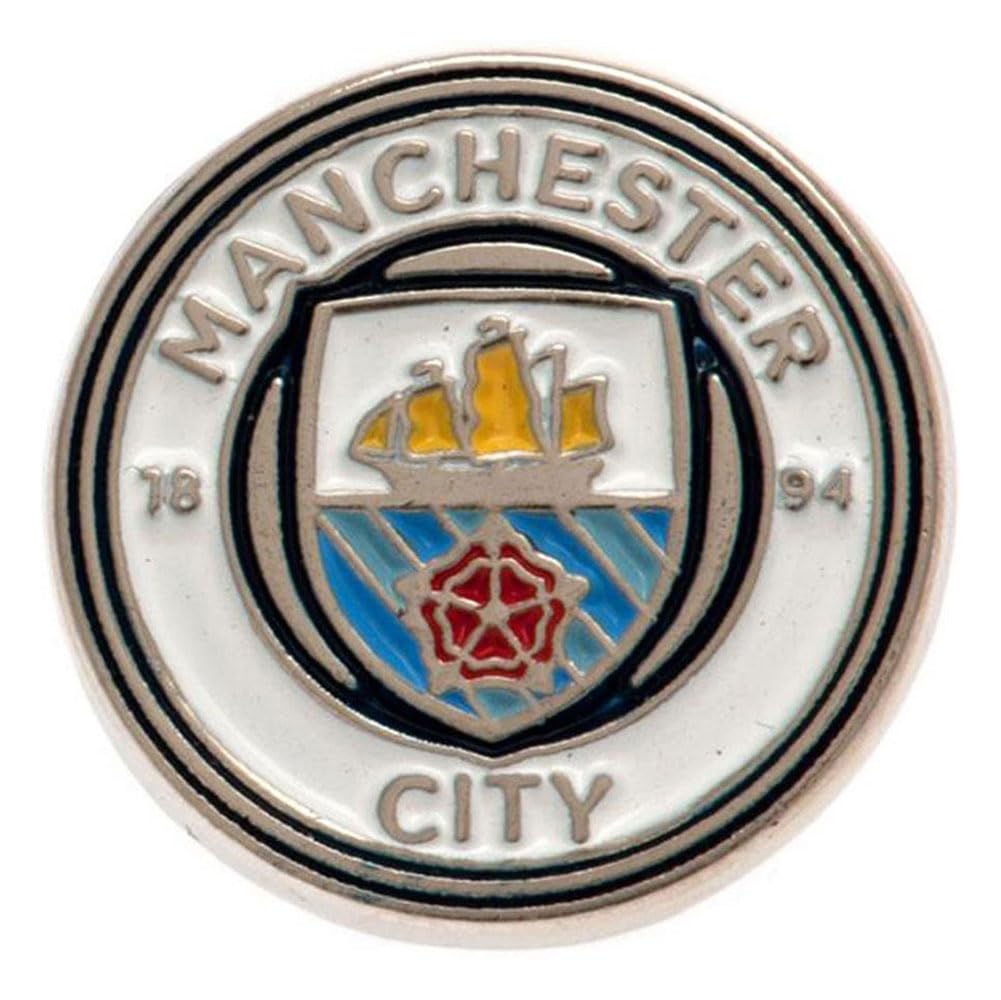 Foco Officially Licensed Manchester City Fc Keyring & Badge Set