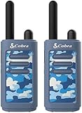Cobra HE150 B - Kid Friendly Walkie Talkies - 16-Mile Range&comma; 2 Channels Two-Way Radio Set&comma; Blue &lpar;2-Pack&rpar;