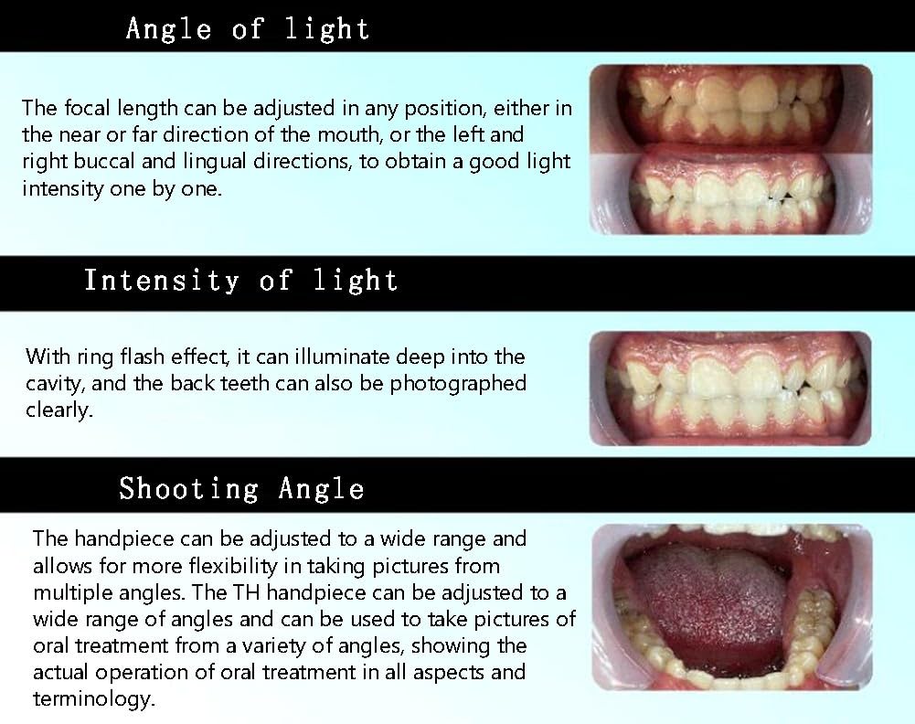 Dental Flash Light, Oral Lámpara de Relleno LED Equipo de Fotografía Linterna para el Hogar Salón de Fotografía Ayuda Oral Teléfono Celular Cámara Luz Suplementaria