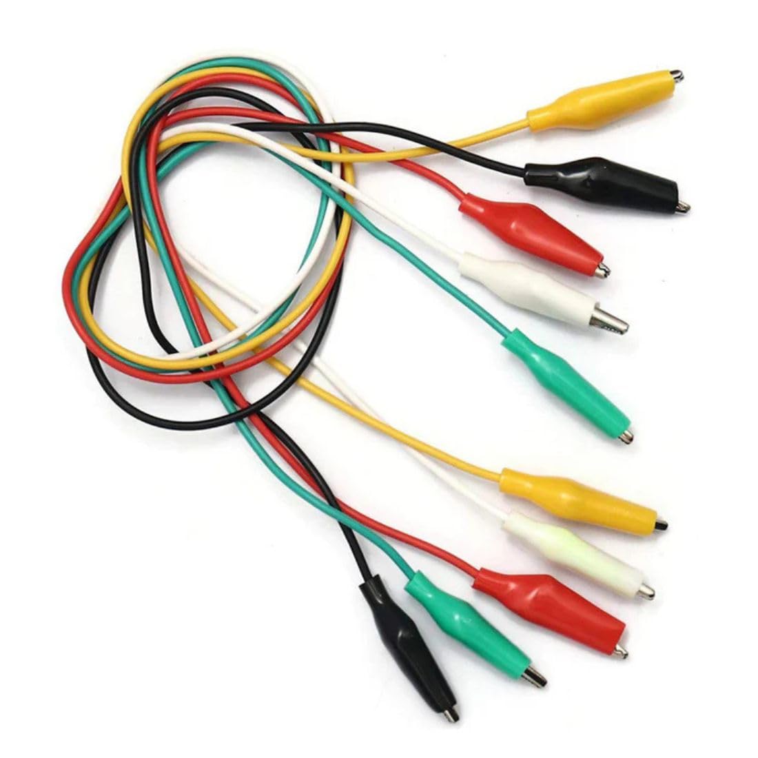 Alligator Clip Wire Set - 10 Pieces Durable Multi-Purpose Test Leads for Electronics DIY and Prototyping