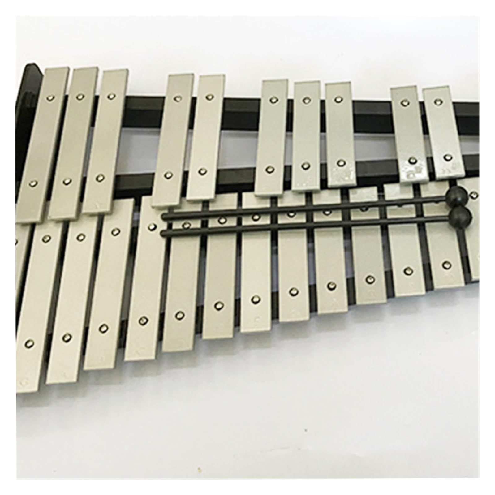Placa de aluminio de 32 notas, instrumento de percusión de xilófono Glockenspiel nítido y duradero con sonido Kit De Glockenspiel Profesional