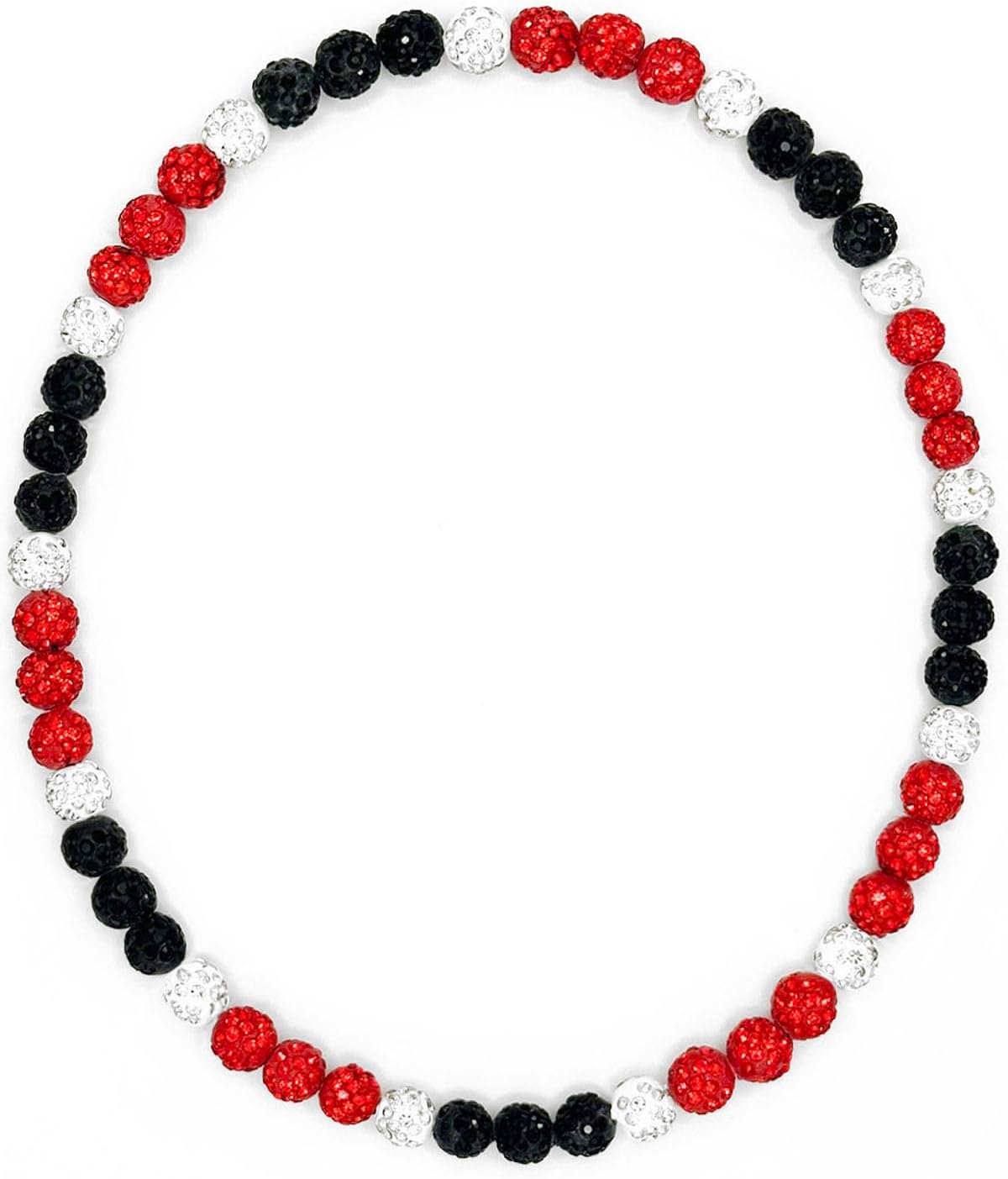 NEXIULT Baseball Bead Necklace for Men - Rhinestone Bling Ice Chain 16/18/20" Adjustable, Cool Sports Jewelry Gift