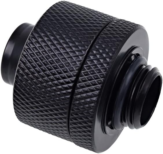 Alphacool Eiszapfen 1/2" ID x 3/4" OD G1/4 Compression Fitting - Black Sixpack (17240)