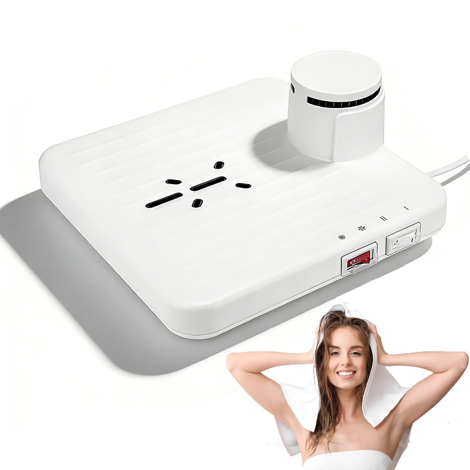 Sèche-linge complet 960 W après douche, séchage à air corporel haute vitesse 15 000 tr/min avec détecteur de mouvement, 2 vitesses réglables d'air froid et chaud pour salle de bain, maison et hôtel