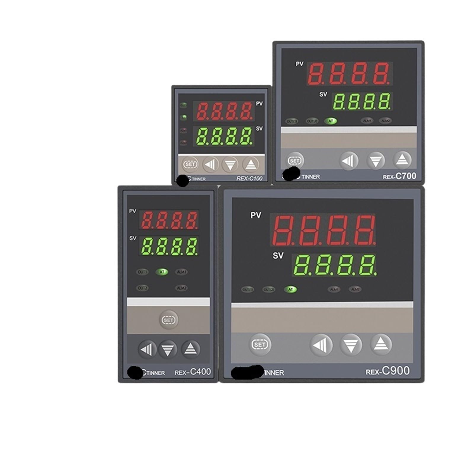 1 Uds REX-C100 controlador de temperatura PID termostato con pantalla digital SSR salida de relé REX C400 C700 C900 110V-220VAC KEJ PT100 CU50(C900-MAN)