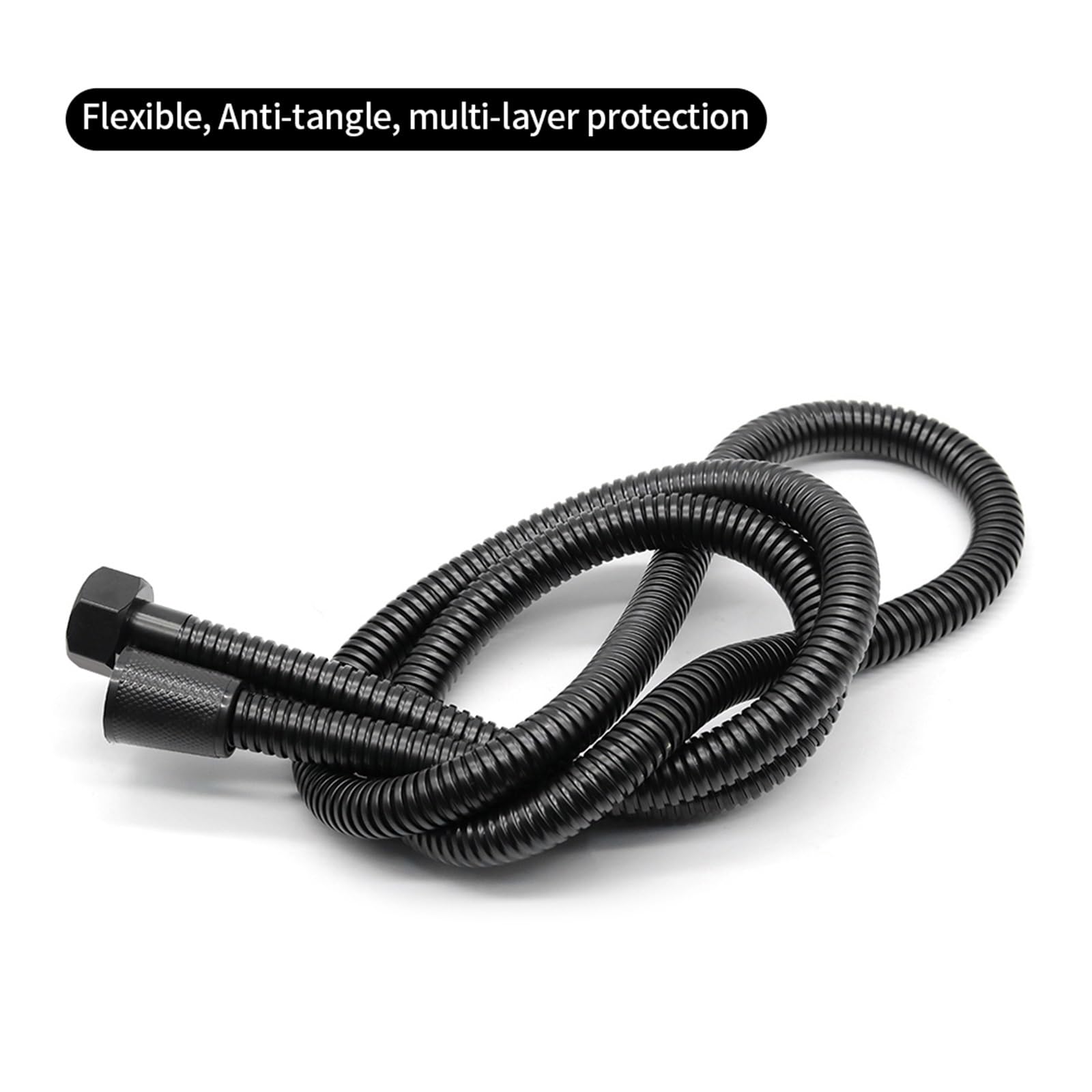 Manguera de ducha de acero inoxidable de alta presión, a prueba de explosiones, tubo de fontanería de 1,5 m para accesorios de baño y tubo de extensión de agua flexible