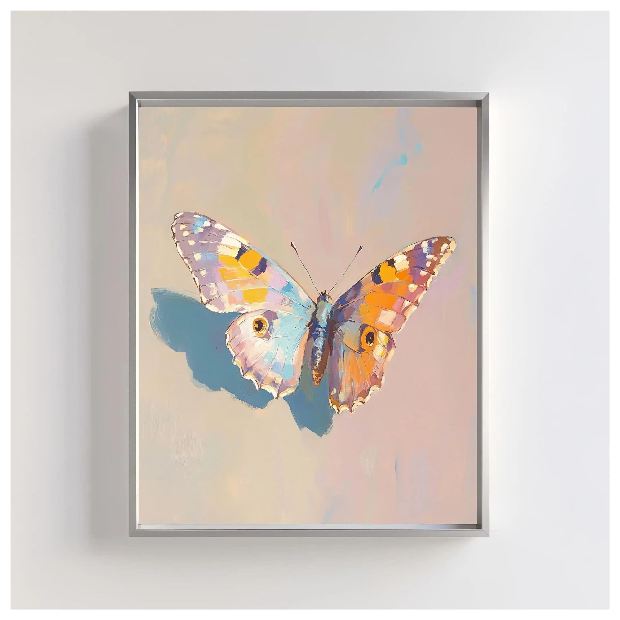 Wall Art Canvas Prints Colorful Pastel Fantasy Animal Poster Minimalist Unicorn Butterfly Swan Dog Canvas Painting Wall Art For Nursery Room Home Decor(L,30x40cm)