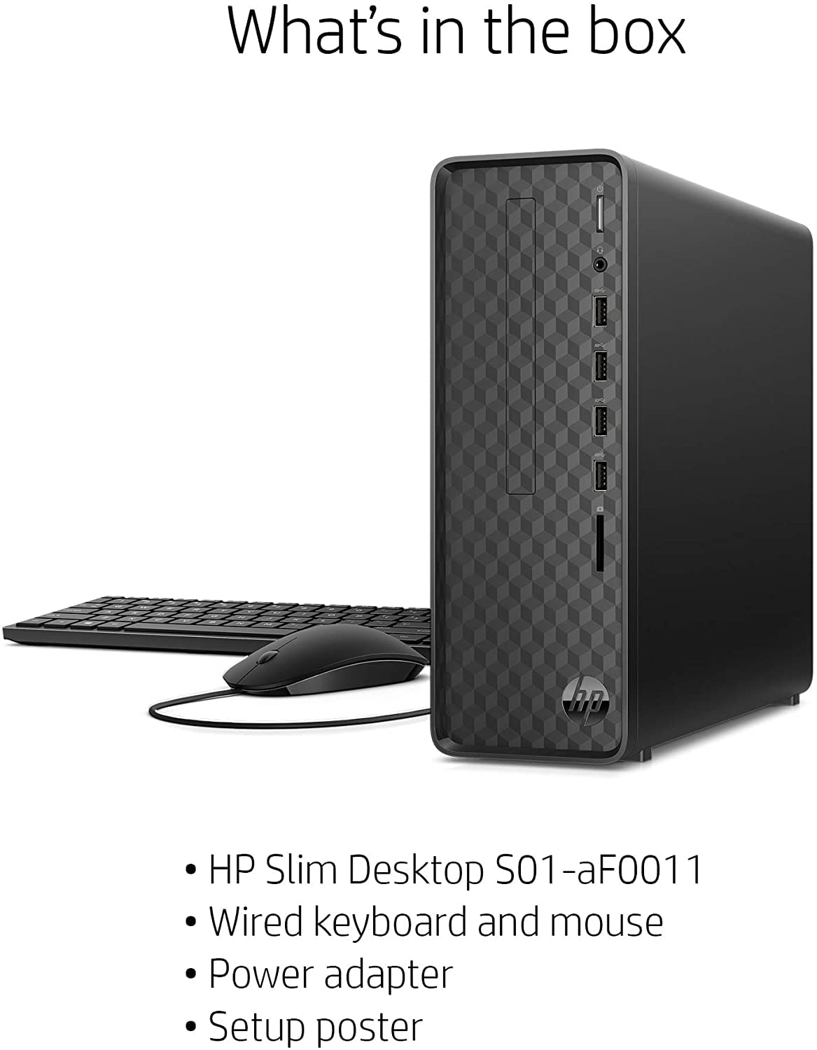 Amazon.com: HP - S01-aF0011 Slim Desktop, AMD Athlon Silver 3050U