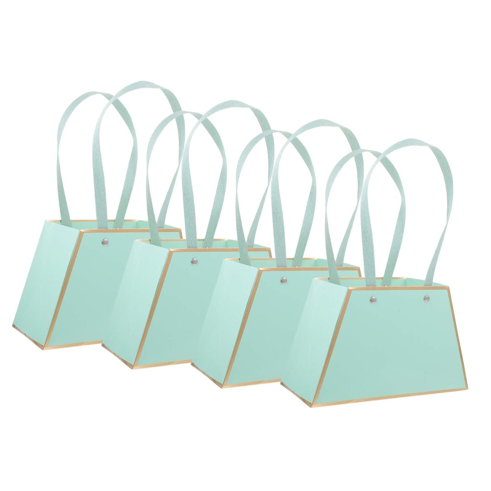 Beavorty 4 Juegos Caja De Flores Portátil Bolsas De Ramo Transparentes Mini Totalizador Bags Bolsas De Papek Bolsas De Papel Bolsas De Embalaje Floral Papel Especial Blue 4 Uds * 4