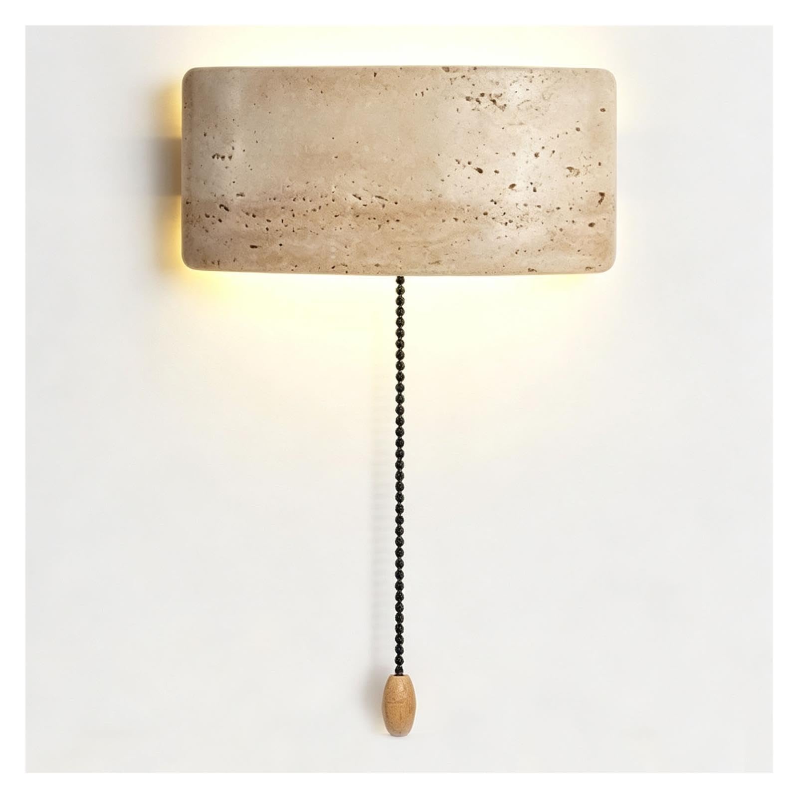 Lampada da parete a LED in travertino naturale minimalista in pietra