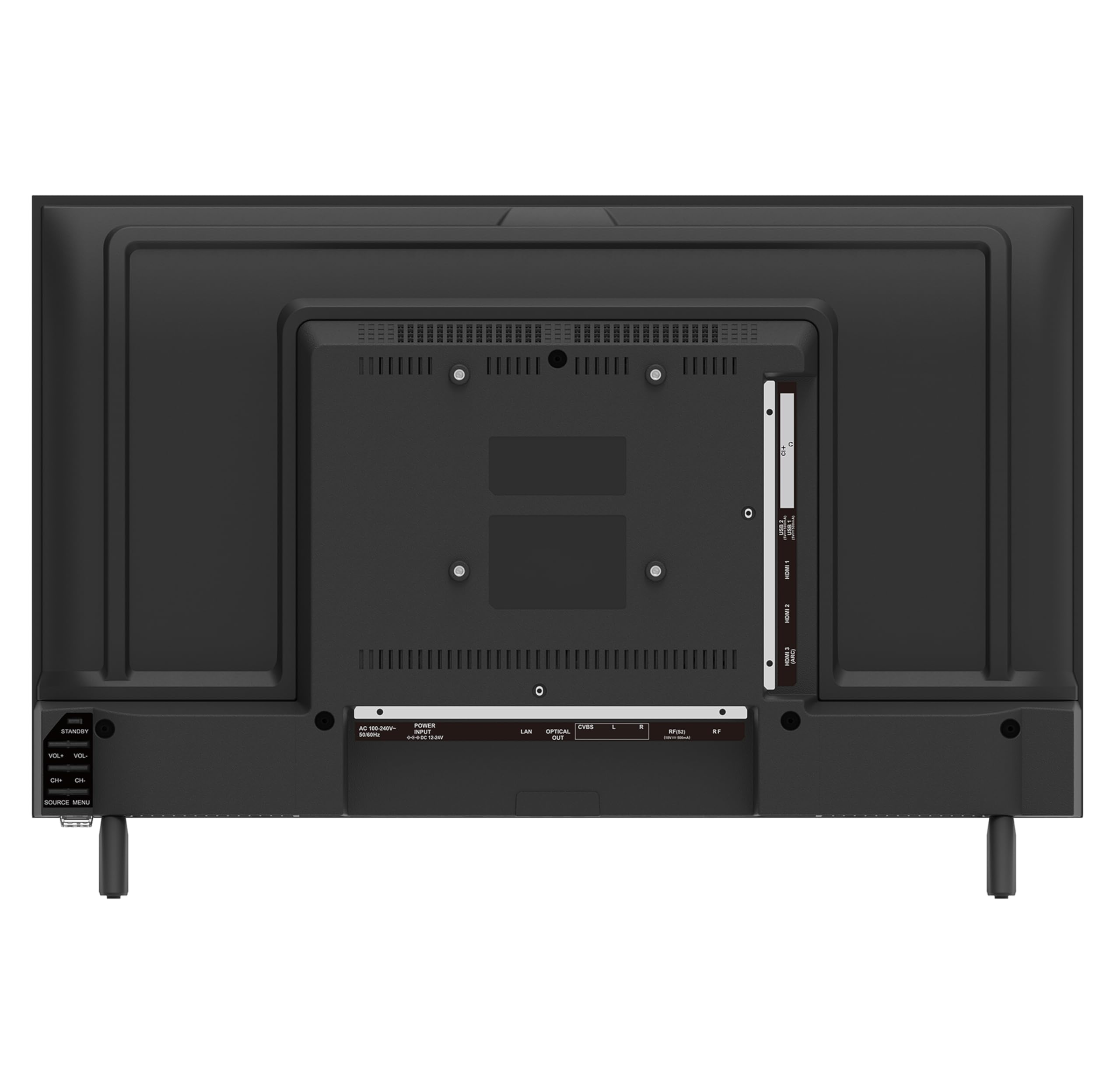 Majestic FL324TK V1 - Televisore SMART LED HD READY 24" doppia alimentazione (12/24V e 220V), Sistema operativo VIDAA, Wi-Fi, DVB-T/T2 e DVB-S/S2, Telecomando, 2 USB, 3 HDMI