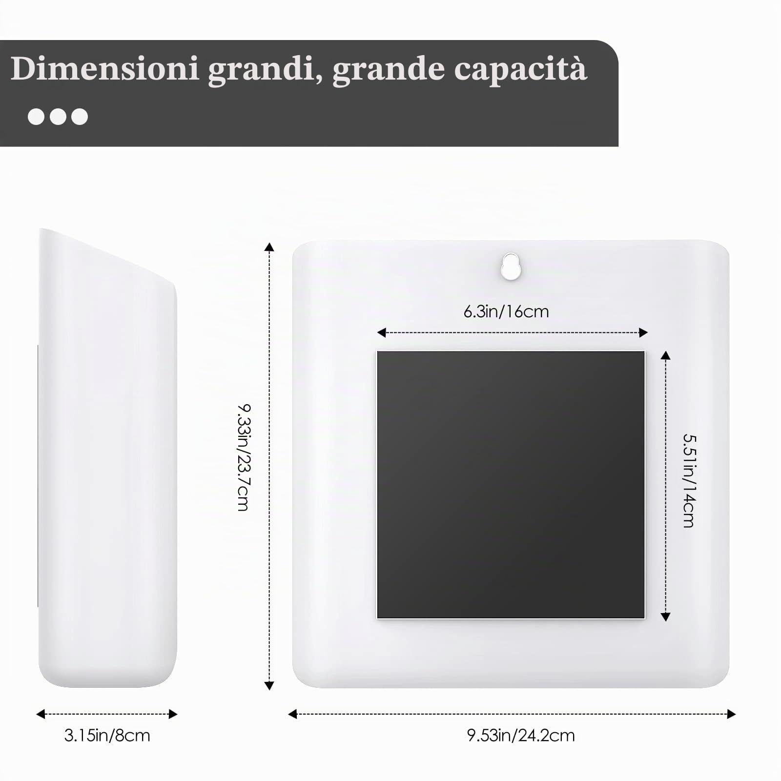 MoKo Contenitore Portaoggetti per Prodotti di Pulizia, Portaoggetti Lavanderia in Plastica con Magnete Potente, Portaoggetti Versatile per Casa, Ufficio, Scuola, Scatola Portapenne Allargata, Bianco
