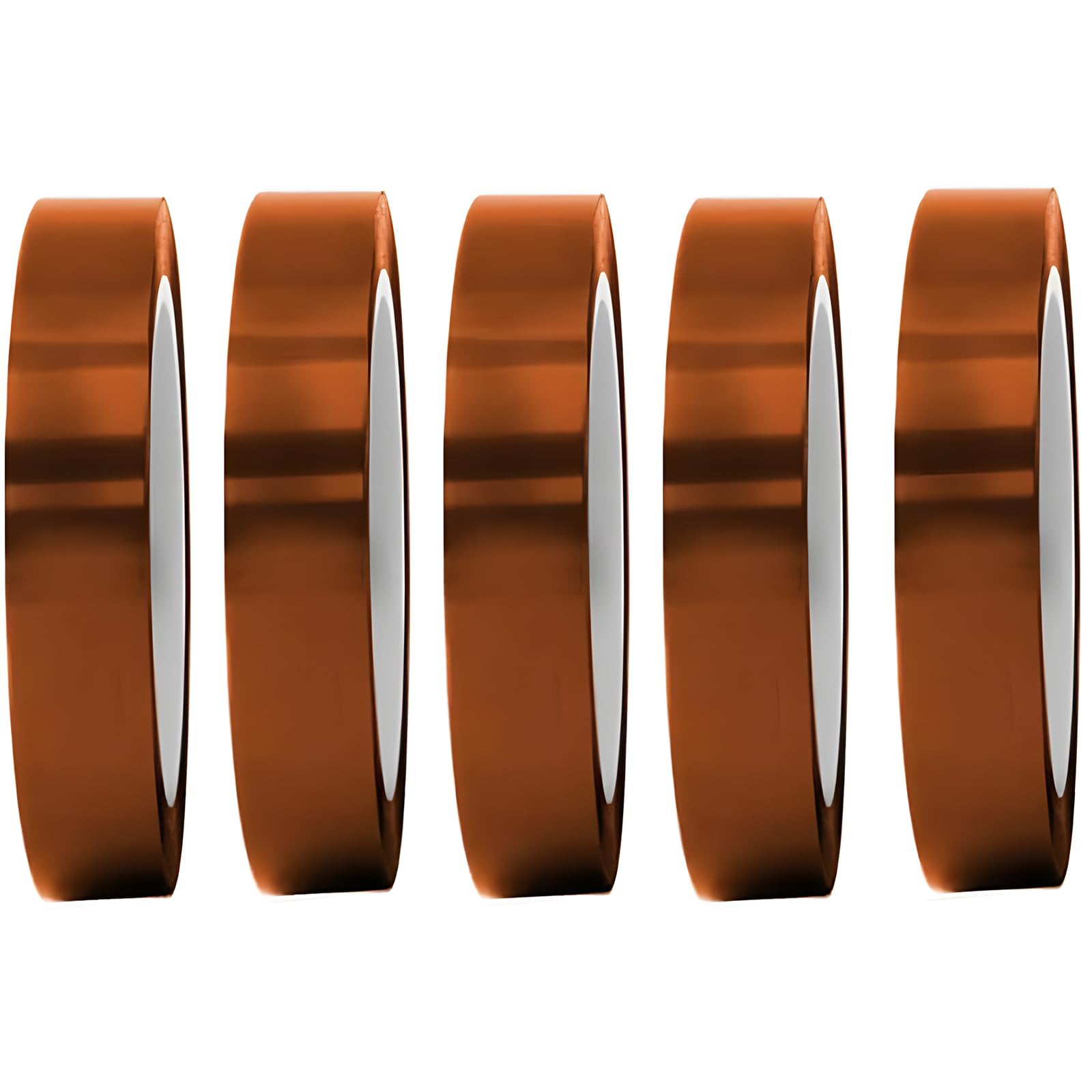 X springHeat Tape, 5 Pack 10mmx33m High Temperature Heat Resistant Tape, No Residue High Temperature Tape, Heat Resistant Tape Set for Heat Transfer printing, Soldering, Protecting Circuit Board