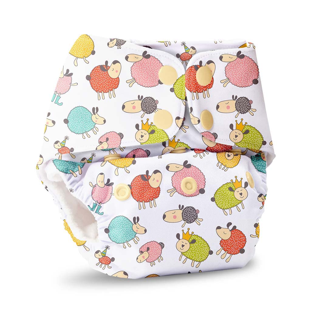Superbottoms Basic Leakage-proof advanced cloth diapers for babies, High Absorbent 100% cotton 1 reusable diaper and 1 insert pad Combo Pack washable cloth diaper 3M -3Years Adjustable, Reduces Rash - Image 5 thumbnail