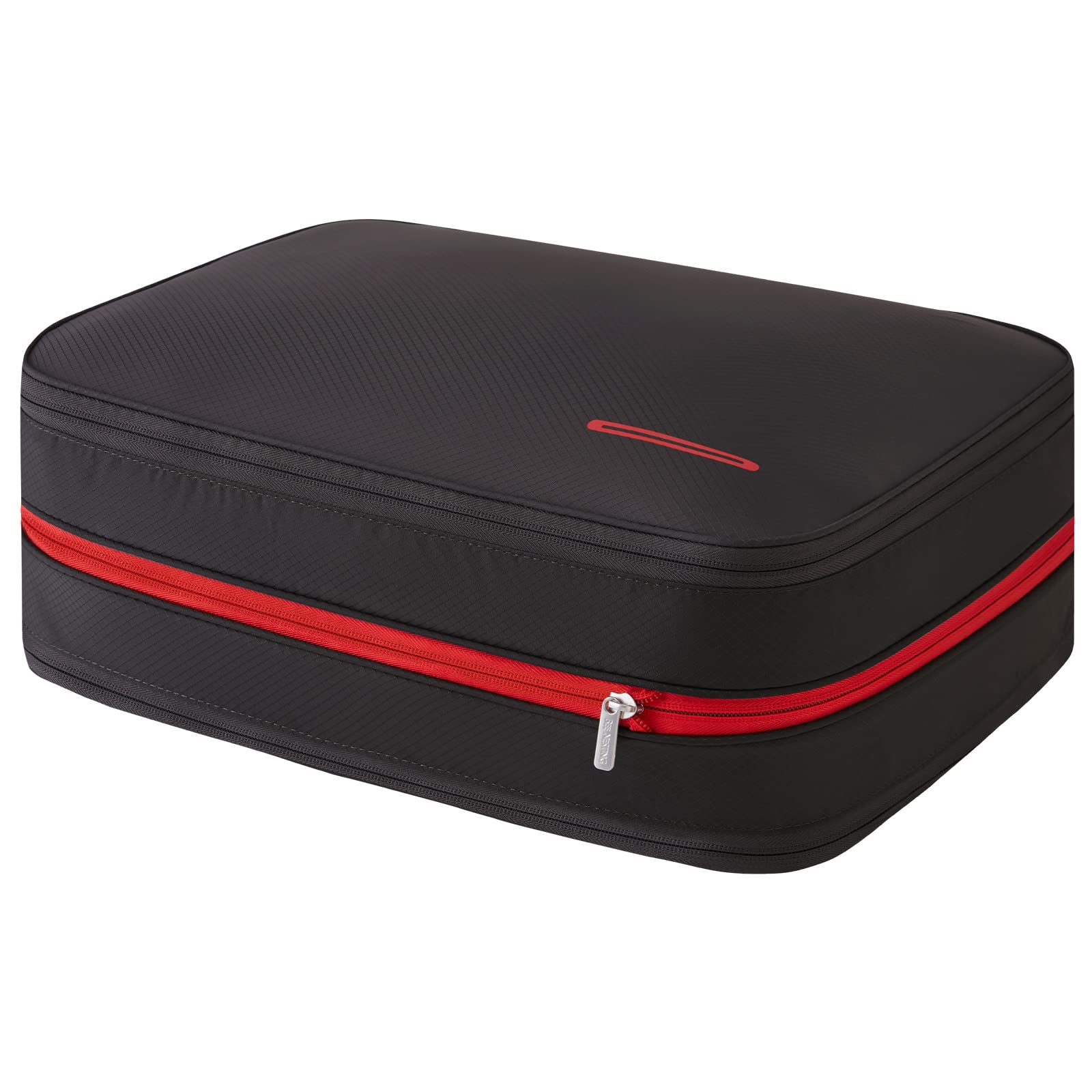 Bee Nesting2 Layers Large Compression Packing Cubes for travel carry on Compressable Packing Bags for clothes 26L/BlackRed