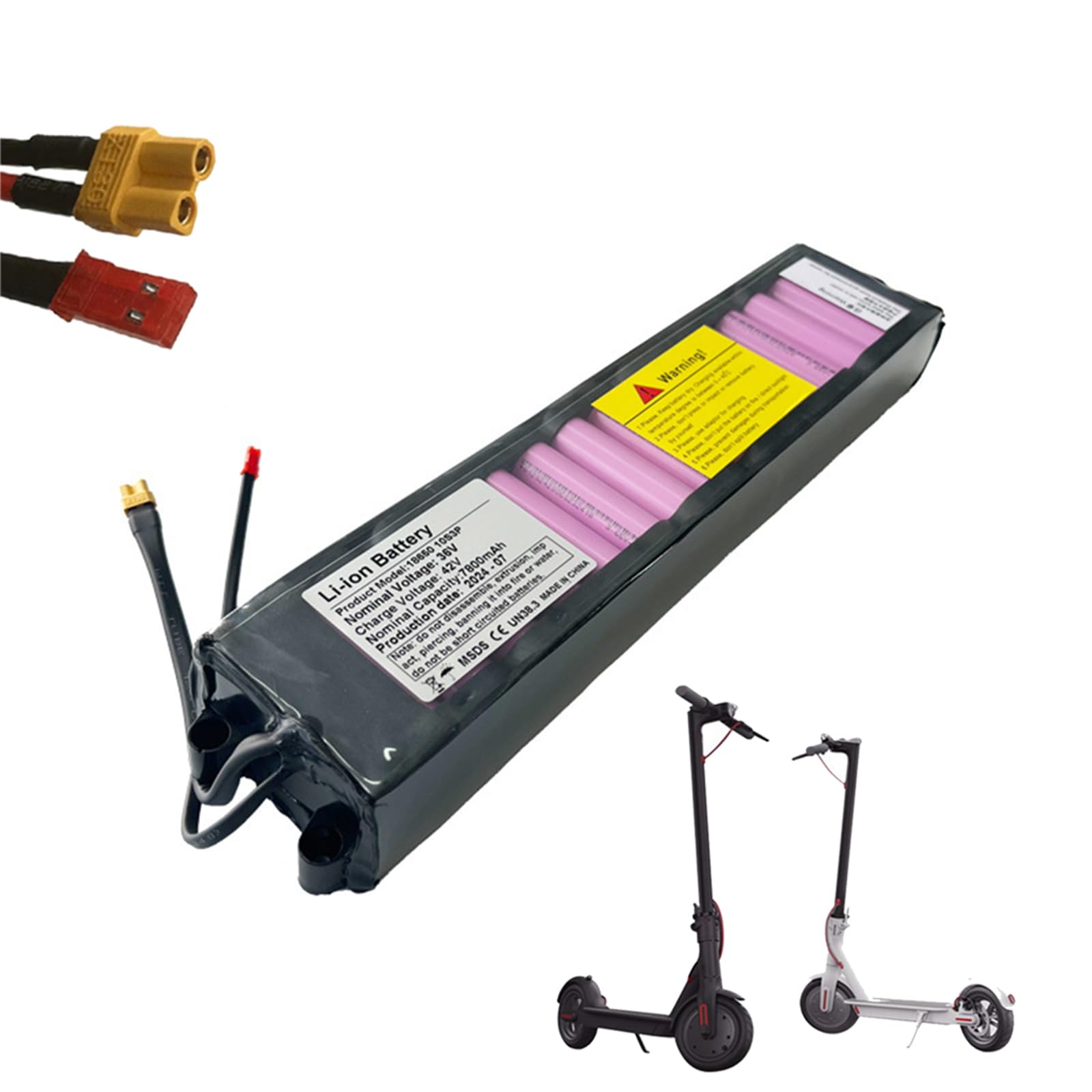 36v,5.2Ah, BaterÃa para Patinete eléctrico de 36 V, 10,4 Ah, 4,4 Ah, 5,2 Ah, 6,6 Ah, 7,8 Ah, Paquete de baterÃas para Patinete M365, repuestos para Patinete eléctrico, baterÃas de Litio