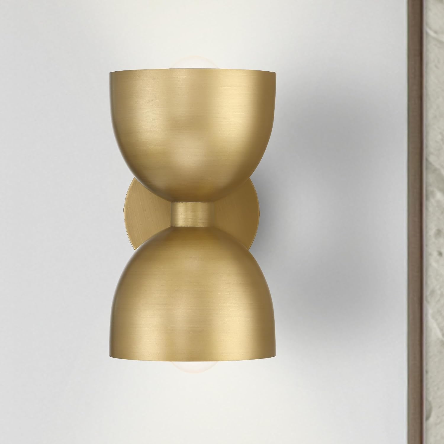 Hunter - Erling 1-Light Sconce Light, Dimmable, Modern Style, Dome Shaped, for Bedrooms, Kitchens, Dining, Living Rooms, Bathrooms (Luxe Gold)