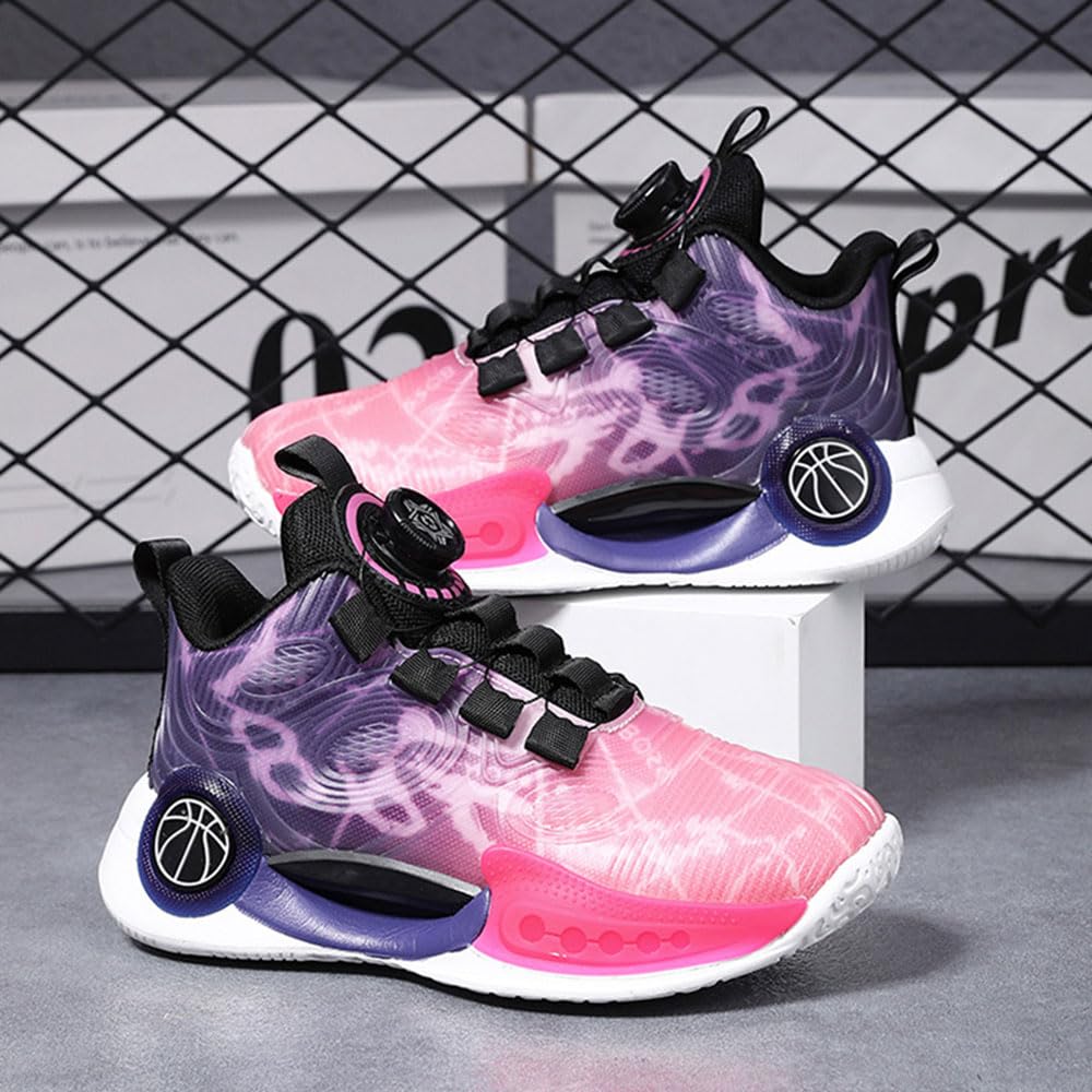 Hixingo 2024 Enfant Chaussure de Basketball, Garçon Sneakers Baskets Enfant Filles Mode Baskets de Basket-Bal pour Chaussures de Sport, pour Mixte Jeunes Homme Femme 30-39