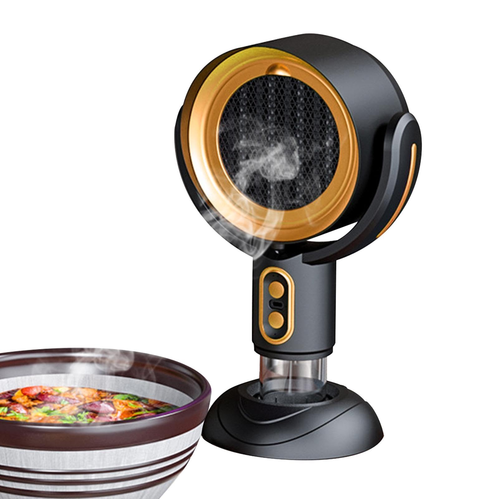 Aspiratore da cucina portatile, ricaricabile, cappa aspirante da tavolo, fumi filtranti a basso rumore, ventola di scarico da cucina a 2 velocità per barbecue, pentola calda, cucina