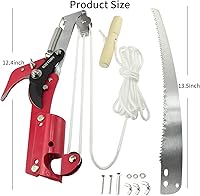 Vista 3 de BAYTORY - Podadora de árbol extensible con cabeza de sierra sin poste, tijeras de podar para ramas de gran altitud, podadora cosechadora