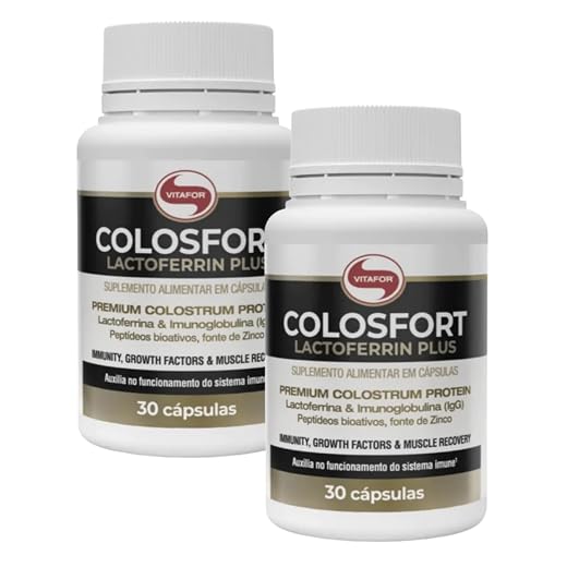 Kit 2 Colosfort Premium Colostrum Protein 30 Caps Vitafor