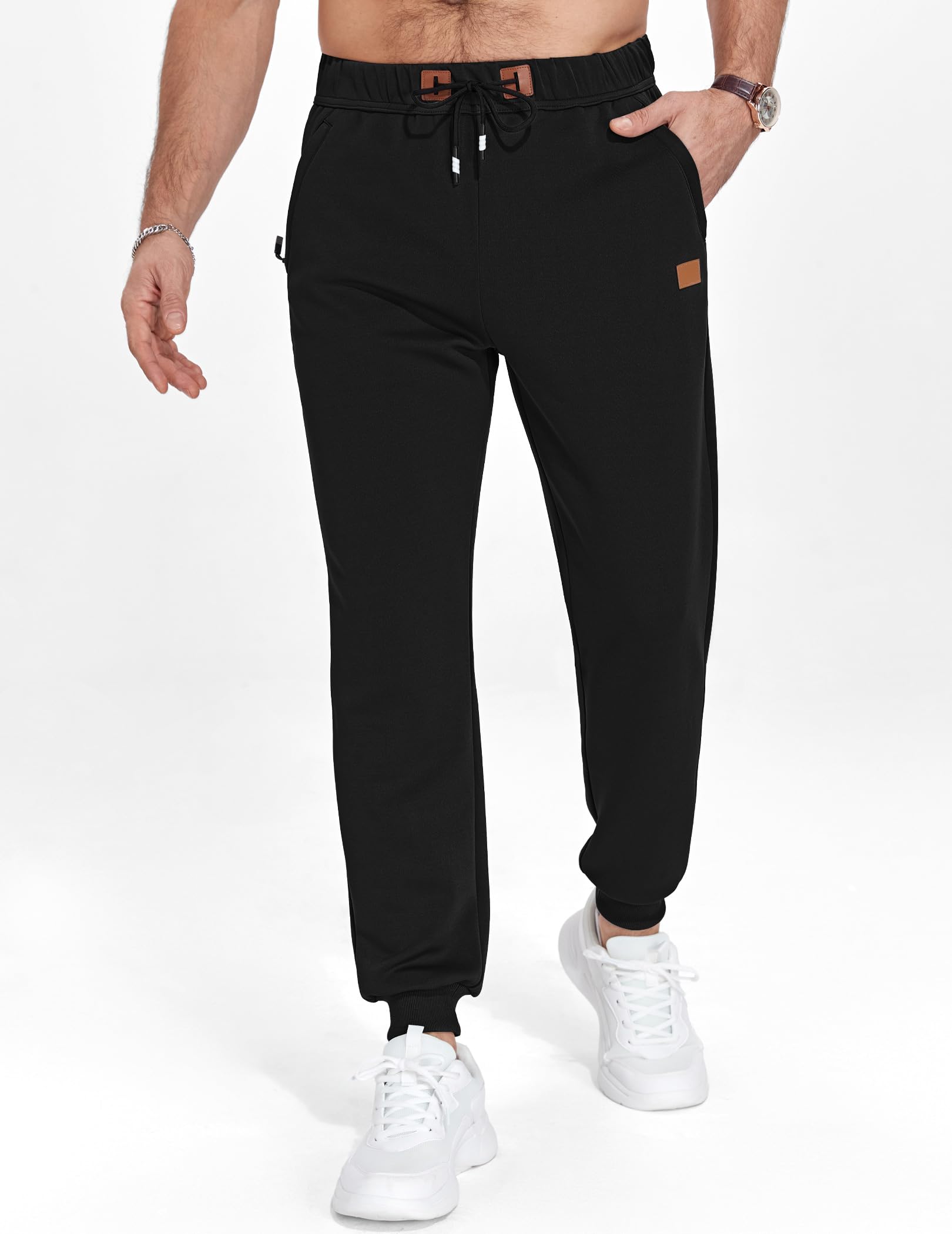TARAINYA Jogginghose Herren Zipper Baumwolle Sweatpants Jogginghosen Jogger Trainingshose mit Taschen