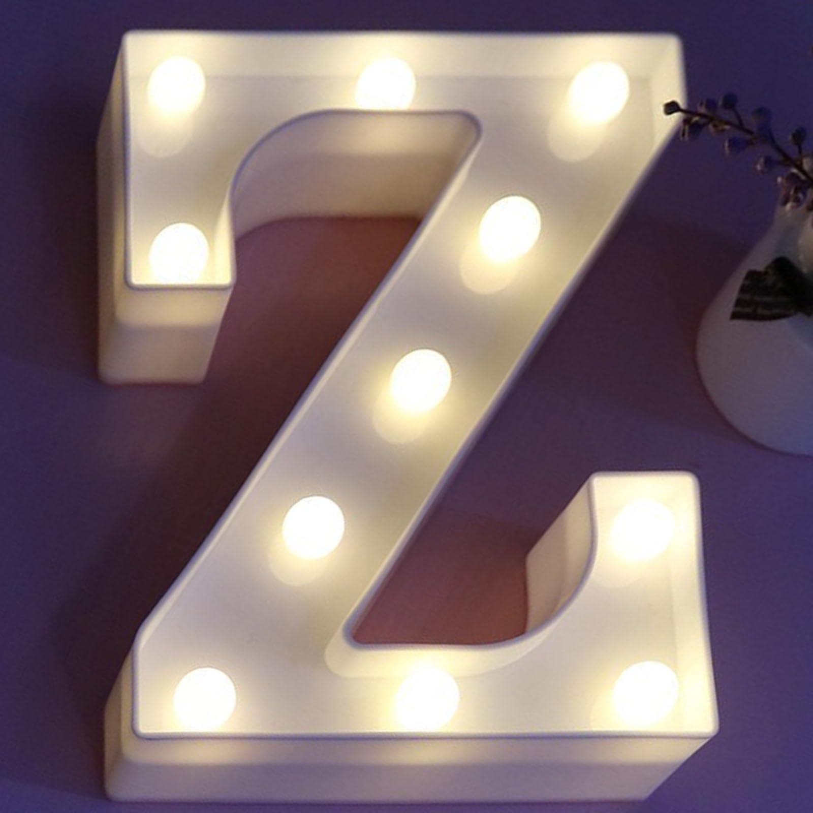 Marquee Letter Lights Sign Warm White LED Light Up Numbers 18th, 30th, 50th Birthday Party for Home Party Wedding Decoration (Color : Letter Z, Size : 22.5cm/8.85in)